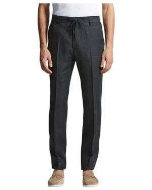 Peserico Slim-Fit Trousers - Blue