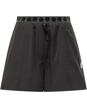 KENZO Shorts Mit Kordelzug Elastischem Bund Und Flachen Taschen - Schwarz