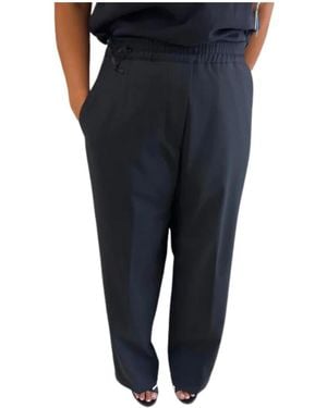 MARSĒM Straight Trousers - Black