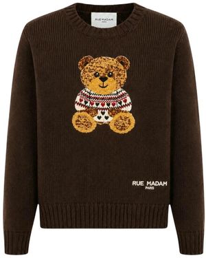 Rue Madam Round-Neck Knitwear - Black