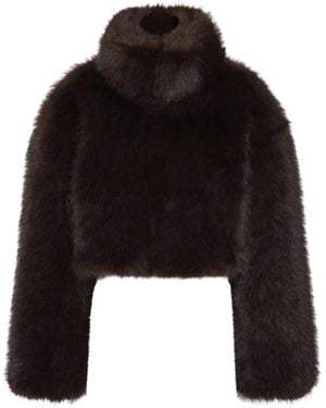 ROTATE BIRGER CHRISTENSEN Faux Fur & Shearling Jackets - Black