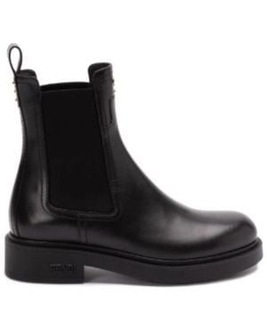 Fendi Metallische Elastische Stiefeletten - Schwarz
