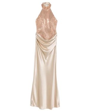 retroféte Kleedjes ,Polyester Vanya Dress - Naturel