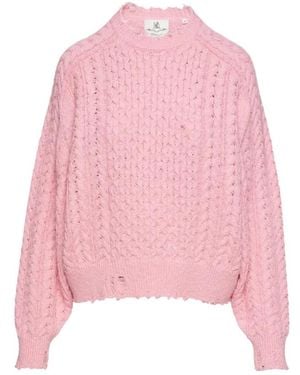 Denimist Oversized Aran Sweater - Pink