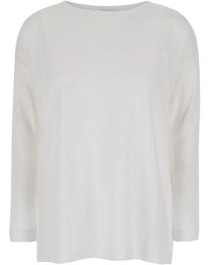 Allude Long Sleeve Tops - Blanco