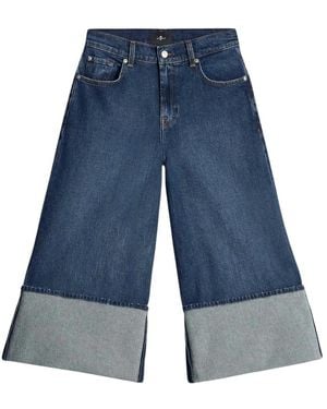 7 For All Mankind Cropped Jeans - Blauw