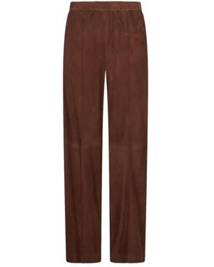 Fabiana Filippi Leather Trousers - Brown