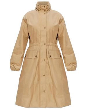 Moncler Trench Coats - Natural