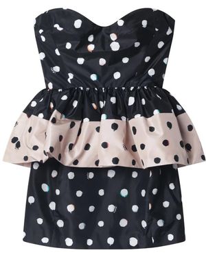 Fendi Falena Dots Jurk - Blauw