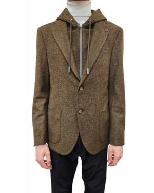 Baldessarini Gespikkelde Jersey Jas Met Afneembare Capuchon - Groen