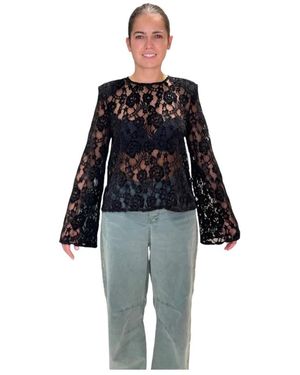 Please T-Shirt Met Lange Mouwen - Zwart