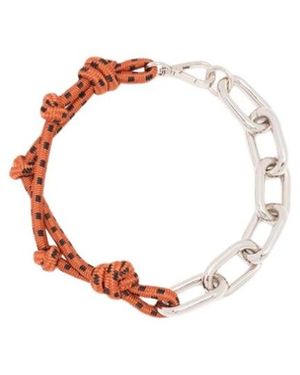 Plan C Ketting Met Knoop Van Koord - Wit