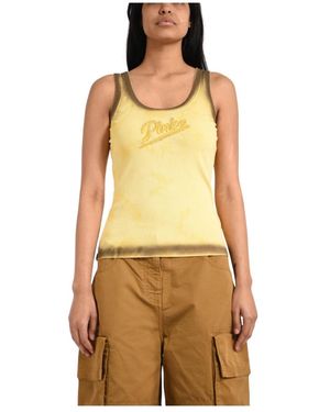 Pinko Sleeveless Tops - Yellow