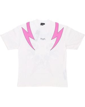 PHOBIA ARCHIVE Tops ,Wit ,Katoen Screaming Skulls Print Tee - Roze