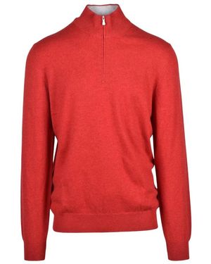 Gran Sasso Maglione Con Zip - Rood