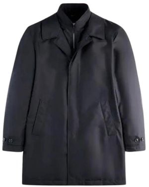 Fay Single-Breasted Coats - Blue