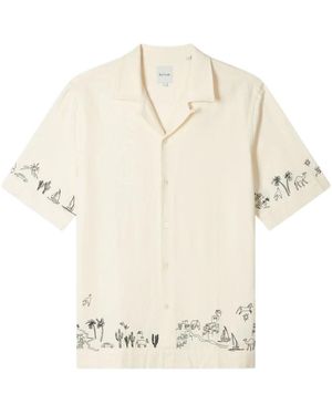 Paul Smith Short Sleeve Shirts - Natural