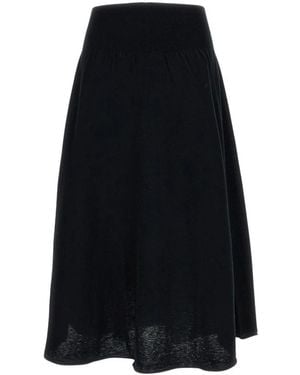 Extreme Cashmere Midi Skirts - Black