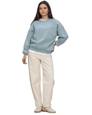 Modström Hoodies & Sweatvesten ,Blauw ,Linnen Paulamd Sweat
