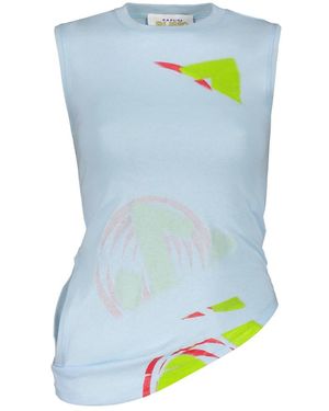 PAOLINA RUSSO Sleeveless Tops - Blu