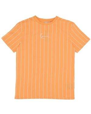Karlkani Gestreept T-Shirt - Oranje