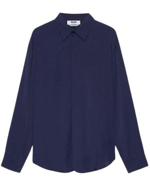 MSGM Bold Bluse - Blau