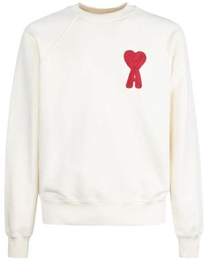 Ami Paris Sweatshirts - White