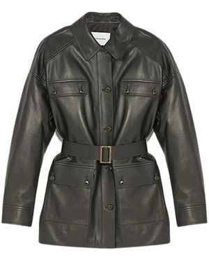 Yves Salomon Leather Jackets - Grigio