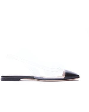 Gianvito Rossi Plexi Slingback Ballerinas Mit Flacher Sohle - Blau