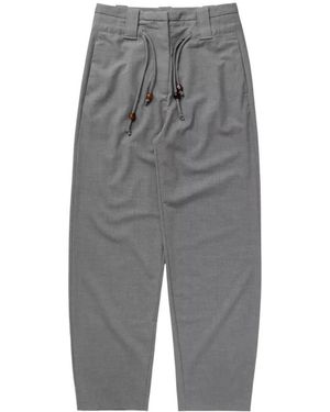 Ganni Straight Trousers - Grey