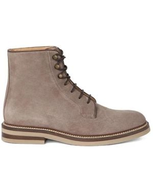 Brunello Cucinelli Lace-Up Boots - Grey
