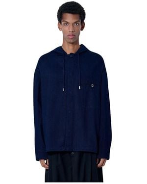 Jacquemus Overhemden ,Blauw ,Denim La Chemise Denim Chevron Jas
