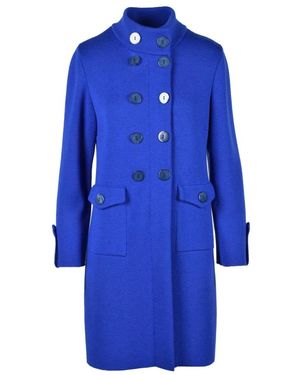 Charlott Double-Breasted Coats - Blue