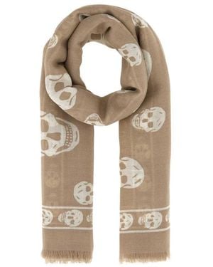 McQueen Silky Scarves - Natural
