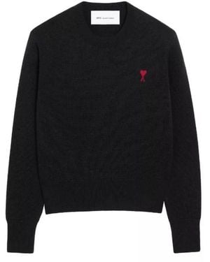 Ami Paris De Coeur Crewneck Sweater - Zwart