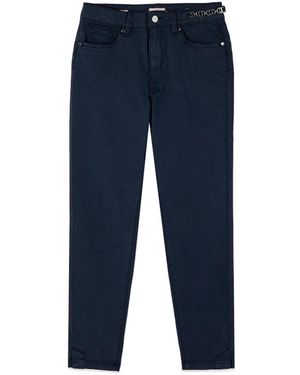 Oltre Skinny Pants Mit Metallkette - Blau