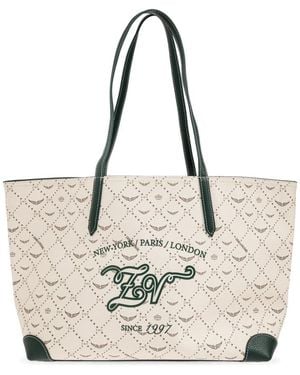 Zadig & Voltaire Z Shopper Monogram Tennis Bag - Metallic