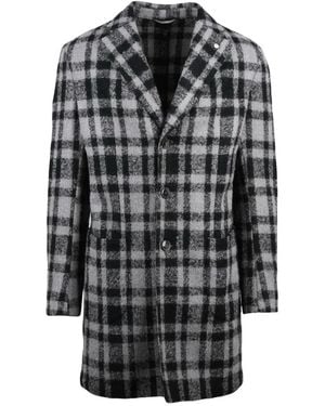 L.B.M. 1911 L.B. 1911, ,Jassen ,Grijs ,Wol Cappotto - Zwart