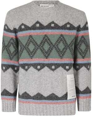 Ballantyne R-Ausschnitt Pullover - Grau