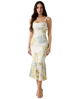 Guess Kleedjes ,Linnen Rory Jurk - Metallic