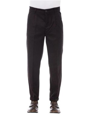 Alpha Studio Straight Trousers - Black