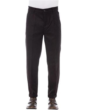 Alpha Studio Straight Trousers - Black
