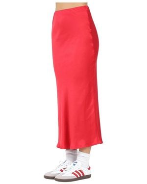 4giveness Falda Midi Roja Diseño Simple, Mujer, Talla - Rojo
