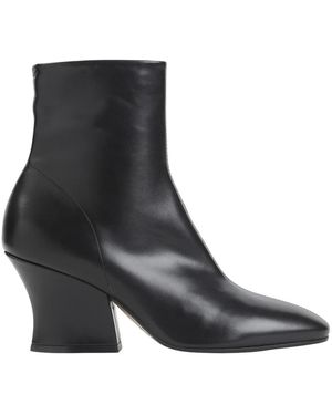Jil Sander Schoenen ,Zwart ,Leer Lune Enkellaars