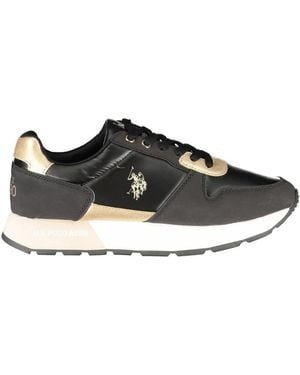 U.S. POLO ASSN. Sportliche schwarze sneaker mit logoaufdruck