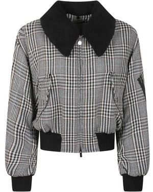 Stella McCartney Jassen ,Veelkleurig ,Wol Bomberjack Met Pluche Kraag - Grijs