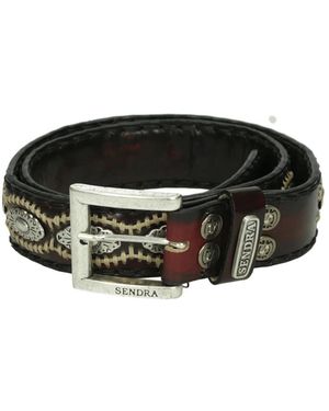 Sendra Accessoires ,Bruin ,Leer 7606 Belt - Zwart