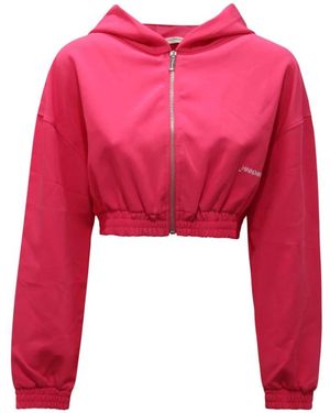hinnominate Hnw754 Crop Sweatshirt Met Volledige Rits - Rood