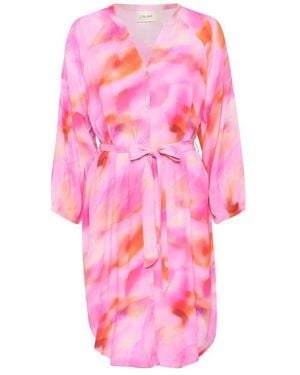 Cream Shirt Dresses - Rose
