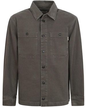 Baracuta Canvas Garment Dyed Overshirt - Grau